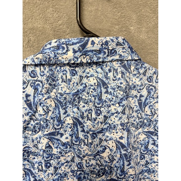Rafter C Cowboy Collection Mens 2XLT Blue Paisley Western Pearl Snap Shirt 2XL T - Picture 11 of 12